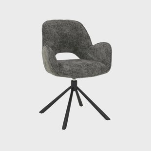Tower Living Draaibare Eetkamerstoel 'Isola' kleur Charcoal