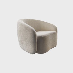 Tower Living Draaifauteuil 'Castro' Chenille, kleur Pearl