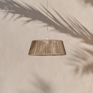 Kave Home Lampenkap 'Aldet' Geweven touw, 46cm, kleur Grijs