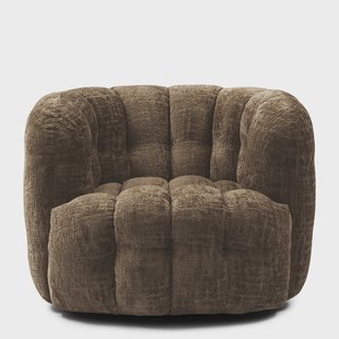 Rivièra Maison Draaifauteuil 'Arosa' Chenille, kleur Bruin