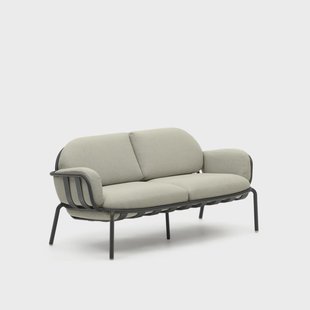 Kave Home 2-zits Tuinbank 'Joncols' kleur Beige/Antraciet