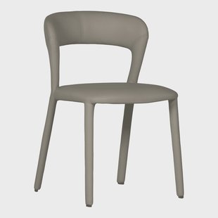 WOOOD Eetkamerstoel 'Noble' Lederlook, kleur Beige