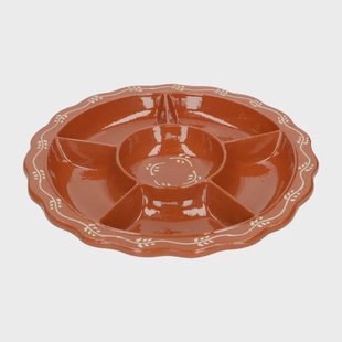 Borrelschaal met takjesslinger,terracotta,&Oslash; 30 cm