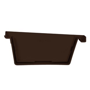 Martens Eindstuk Voor Bakgoot - Pvc - Bruin - 125mm - Rechts