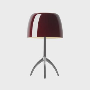 Foscarini Lumiere Grande dimbare tafellamp kersenrood, aluminium