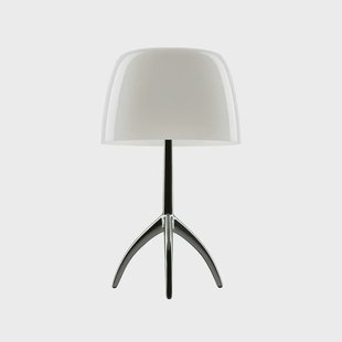 Foscarini Lumiere Grande dimbare tafellamp warmwit, zwartchroom