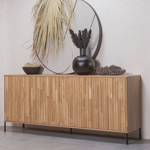 WOOOD Dressoir 'New Gravure' Eiken, 200cm, kleur Naturel