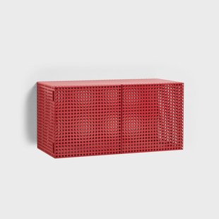 HAY Perforated Cabinet wandkast small Wine red