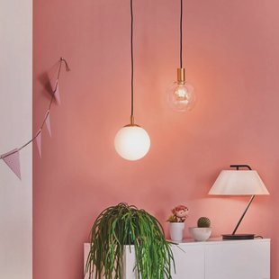 Paulmann hanglamp Menja wit gesatineerd/messing Ø 20 cm IP44