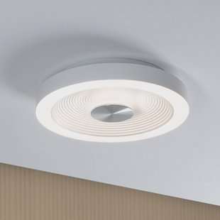 Paulmann LED plafondlamp Volea, wit/zilver Ø 32 cm IP44 dimbaar