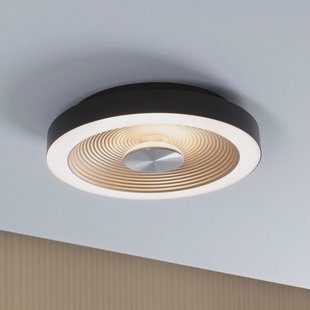 Paulmann LED plafondlamp Volea zwart/goud Ø 32 cm IP44 dimbaar