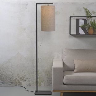 its about RoMi Vloerlamp 'Boston' Langwerpig, 160cm, kleur Donkerbeige