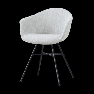 Noa-Otis eetkamerstoel grijs melange - zwart onderstel