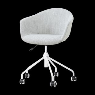 Nout-Otis bureaustoel grijs melange - wit onderstel