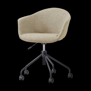 Nout-Otis bureaustoel taupe melange - zwart onderstel