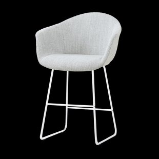 Nino-Otis barkruk grijs melange - wit onderstel - 65 cm