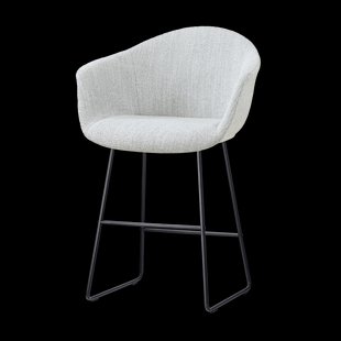 Nino-Otis barkruk grijs melange - zwart onderstel - 65 cm