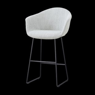 Nino-Otis barkruk grijs melange - zwart onderstel - 75 cm