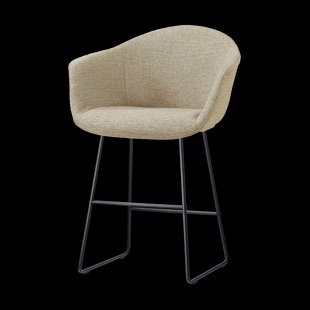 Nino-Otis barkruk taupe melange - zwart onderstel - 65 cm