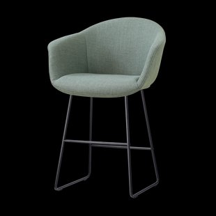 Nino-Otis barkruk saliegroen - zwart onderstel - 65 cm