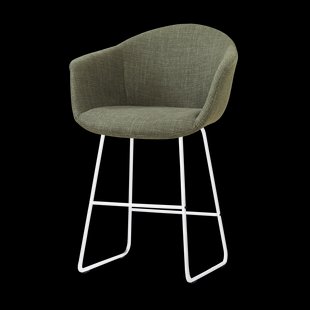 Nino-Otis barkruk forestgroen - wit onderstel - 65 cm