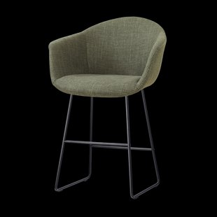 Nino-Otis barkruk forestgroen - zwart onderstel - 65 cm