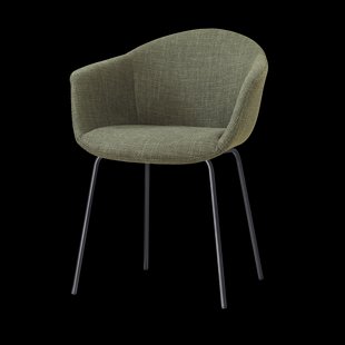 Noa-Otis eetkamerstoel forestgroen - zwart onderstel