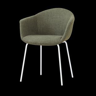 Noa-Otis eetkamerstoel forestgroen - wit onderstel