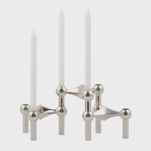 STOFF Nagel STOFF Nagel kandelaar 3-pack + kaarsen 12-pack