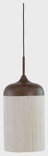 Light & Living Hanglamp 'Dania' Houtlook en touw, 22cm, kleur Donkerbruin