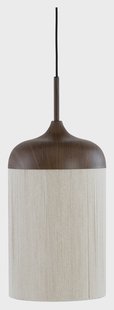 Light & Living Hanglamp 'Dania' Houtlook en touw, 28cm, kleur Donkerbruin
