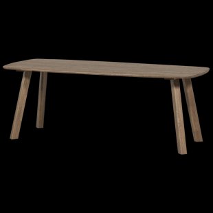 WOOOD Deens Ovale Eettafel 'Tablo' Eikenhout, 180 x 100cm, kleur Cashmere Bruin