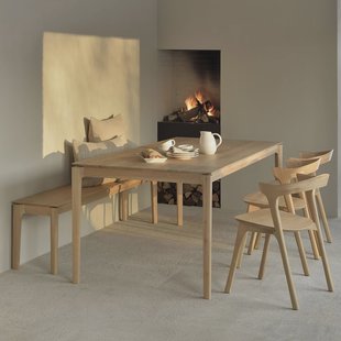 Ethnicraft Eettafel 'Bok' Geolied Eikenhout, 140 x 80cm