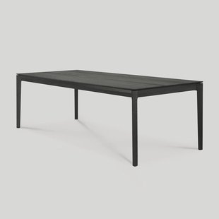 Ethnicraft Eettafel 'Bok' Gevernist Eikenhout, 240 x 100cm, kleur Zwart