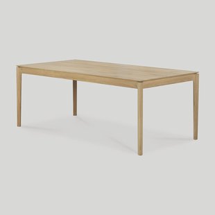 Ethnicraft Uitschuifbare Eettafel 'Bok' Geolied Eikenhout, 200/300 x 100cm