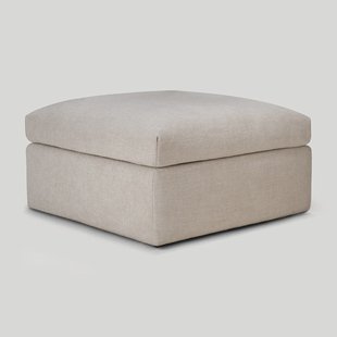 Ethnicraft Hocker 'Mellow' 80 x 80cm, kleur Ecru