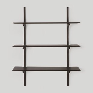 Ethnicraft Wandrek 'PI' Gevernist Mahoniehout, Met 3 planken, kleur Donkerbruin