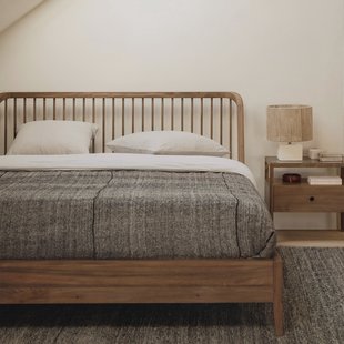 Ethnicraft Bed 'Spindle' Gerecycled Teak, 180 x 200cm