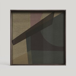 Ethnicraft Vierkant Dienblad 'Composed Angles' 51 x 51cm, kleur Slate