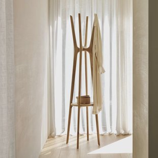 Ethnicraft Staande Kapstok 'PI' Eikenhout, kleur Naturel