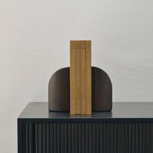 Ethnicraft Boekenstandaard 'PI' Mahoniehout, Set van 2 stuks, kleur Donkerbruin