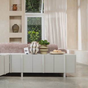 WOOOD TV-meubel 'Basu' Grenen, 152cm, kleur Dust