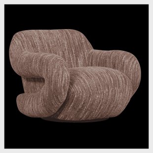 WOOOD Fauteuil 'Folke' Chenille, kleur Oudroze Melange