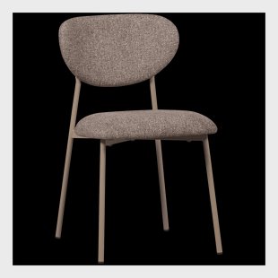 WOOOD Eetkamerstoel 'Valor' Geweven stof, kleur Zand