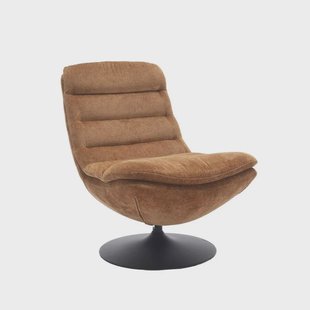 Tower Living Draaifauteuil 'Marano' Chenille, kleur Caramel