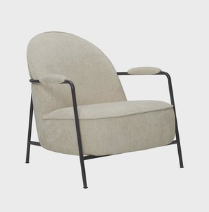Tower Living Fauteuil 'Amelia' Chenille, kleur Pearl