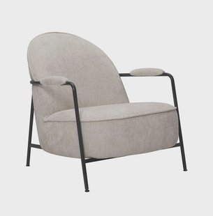 Tower Living Fauteuil 'Amelia' Chenille, kleur Beige