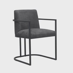 Tower Living Eetkamerstoel 'Archi' Met armleuning, kleur Graphite