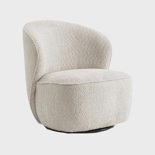 Tower Living Draaifauteuil 'Belvi' Chenille, kleur Crème