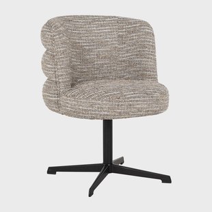 Richmond Draaibare Eetkamerstoel 'Chadwick' Geweven stof, kleur Beige